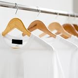 KEPLIN Strong Walnut Wood Hangers 360° Hook, Round Trouser Bar, Notches (20 view 6