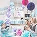 Farelot Mermaid Party Supplies Pack: Girls Mermaid Birthday Party Decorations - Deluxe 191 Piece Kit with Banner, Tablecloth, Plates, Cutlery, Gift Bags, Balloons, Party Hats and Decor - Serves 16