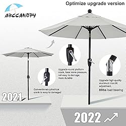 ABCCANOPY Durable Patio Umbrellas 7.5' Light Beige