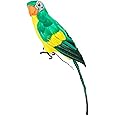 AUEAR, 17.7 Inch Green Artificial Big Parrot Simulation Lifelike Birds for Decoration