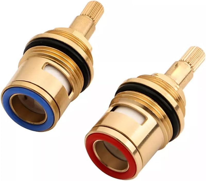 FiTspi 2Pcs 3/4 Inch Bath Tap Cartridges Quarter Turn Replacement