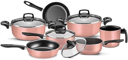 Conjunto Panela Supra Antiaderente Rose Colors 7 Peças Mta, MTA