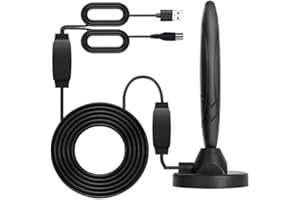 ALEATY Digital TV Antenna for Smart TV Indoor，2025 HD Antenna with Strong Magnetic Base, 360°&Long Range Reception HDTV Antennas for Local Channels, Easy Installation Antennas for TVs Without Cable