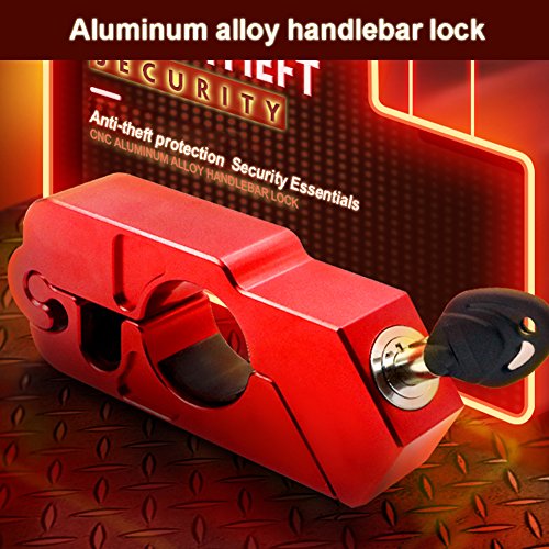 CNC Aluminum Alloy Motorcycle Lock,Universal Handle Lock Secure your Motorbike, Bike, Scooter, Moped - Anti-theft Only Takes 5 Seconds(1 pound)