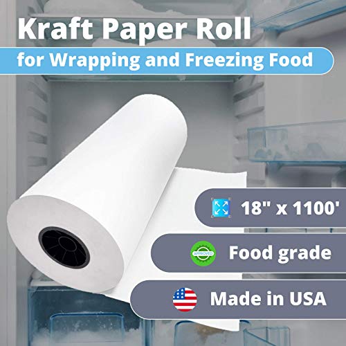IDL Packaging 18" x 1100' Freezer Paper Roll for Meat and Fish