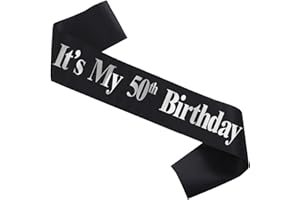 GDTO8820 It's My 50th Birthday Sash - Happy 50 Birthdays, fifty Birthday Gifts Girl -Boy Sash Birthday Party Favors - Happy 5