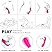 Clitoral Sucking Dildo Vibrator, Waterproof G-Spot Clit Massager for Female with 10 Suction & 9 Vibration, Rechargeable Nipple Stimulator Adult Sex Toys for Women and Couples (Pink)