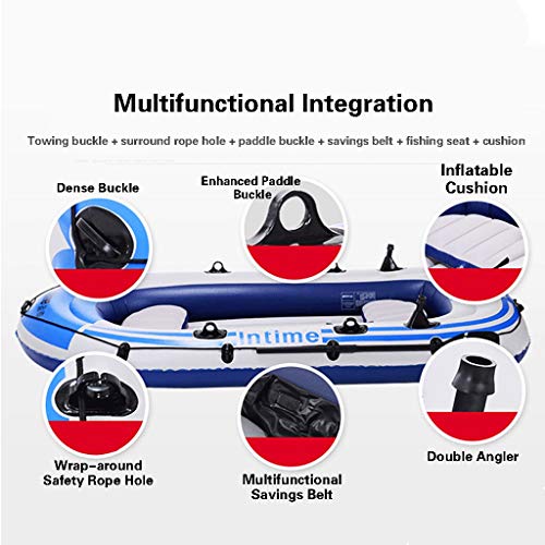 LDDLDG Faltkajak Erwachsene Gummi-Boot mit -Doppelte Schlauchboot Lifeboat Kajak Ruderboote Angeln Ventil (Color : Dark… – Bild 3