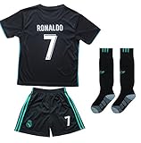 2016/2017 REAL MADRID #7 RONALDO KIDS AWAY SOCCER JERSEY & SHORTS YOUTH SIZES (12-13 YEARS OLD)