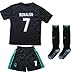 2016/2017 REAL MADRID #7 RONALDO KIDS AWAY SOCCER JERSEY & SHORTS YOUTH SIZES (12-13 YEARS OLD)