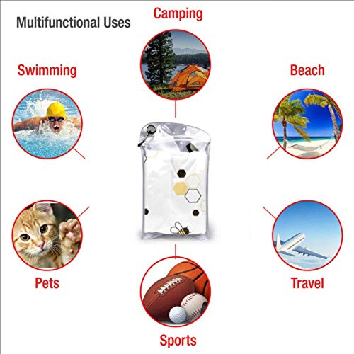 JOCHUAN-Cartoon-Doodle-Cute-Bees-2-Pack-Microfiber-Beach-Towel-For-Boys-Bath-Towels-Set-Fast-Drying-Best-For-Gym-Travel-Backpacking-Yoga-Fitnes