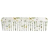 Rock & Ruddle Wide Tooth Comb. Perfect for Detangling Wet Hair and Applying Hair Color. Acorns & Butterflies Design