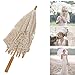 Birsppy Remedios(19 colors) Ivory Vintage Bridal Wedding Cotton Lace Parasol Umbrella