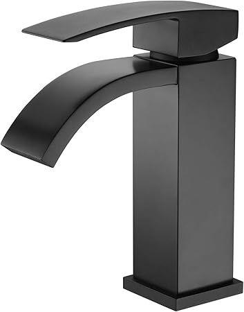 Matte Black Bathroom Faucet Waterfall Sumerain Amazon Com