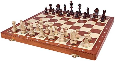 Tournament Staunton Complete No. 6 Board Game - Hand Made European 21"x 21" Set