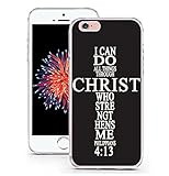 Iphone 6S Plus Case - CCLOT Cover Protector Compatible For Iphone 6 Plus / 6S Plus Bible Verses I Can Do All Things Through Christ Who Strenghens Me Cross (TPU Protective Silicone Bumper Skin)
