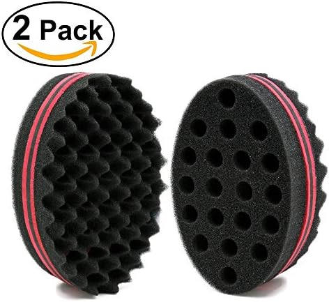 TENCHOE Magic Twist and Curl Sponge Brush Coil Wave for Natural Hair Varied Small Hair Twist Sponge Brush For Dreads Locking Twist Afro Curl Coil Wave Hair Care Tool 2PCS