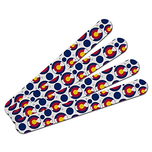 Double-Sided Nail File Emery Board Set 4 Pack - State Flag - Colorado State Flag