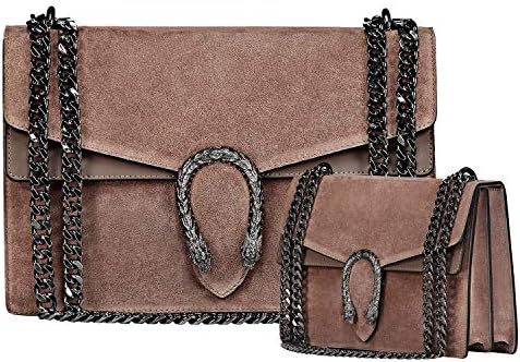 Suede leather Italian cross body chain bag, designer evening purse, shoulder bag, handbag, flap bag, clutch bag