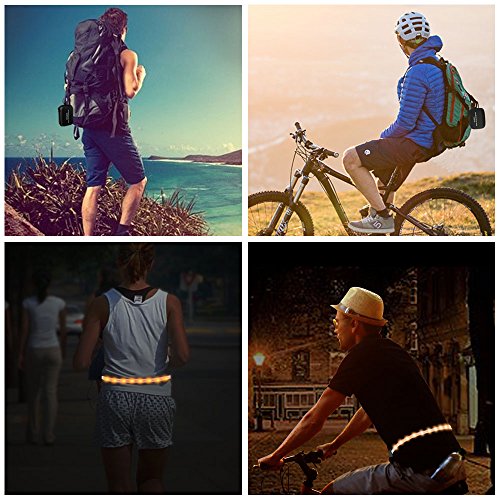 LED Reflective Belt High Visibility Security Light with USB Charging for Cycling Running Climbing - Thumbnail 6