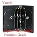Yens 10B8DVD 8 Discs Storage CD DVD Case with Double Sided Flip Tray & Outer Clear Sleeve, Black, 10 Piece