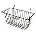 Econoco - Black Multi-Fit Narrow Wire Basket for Slatwall, Pegboard or Gridwall (Set of 6) Metal Semi-Gloss Basket, Black