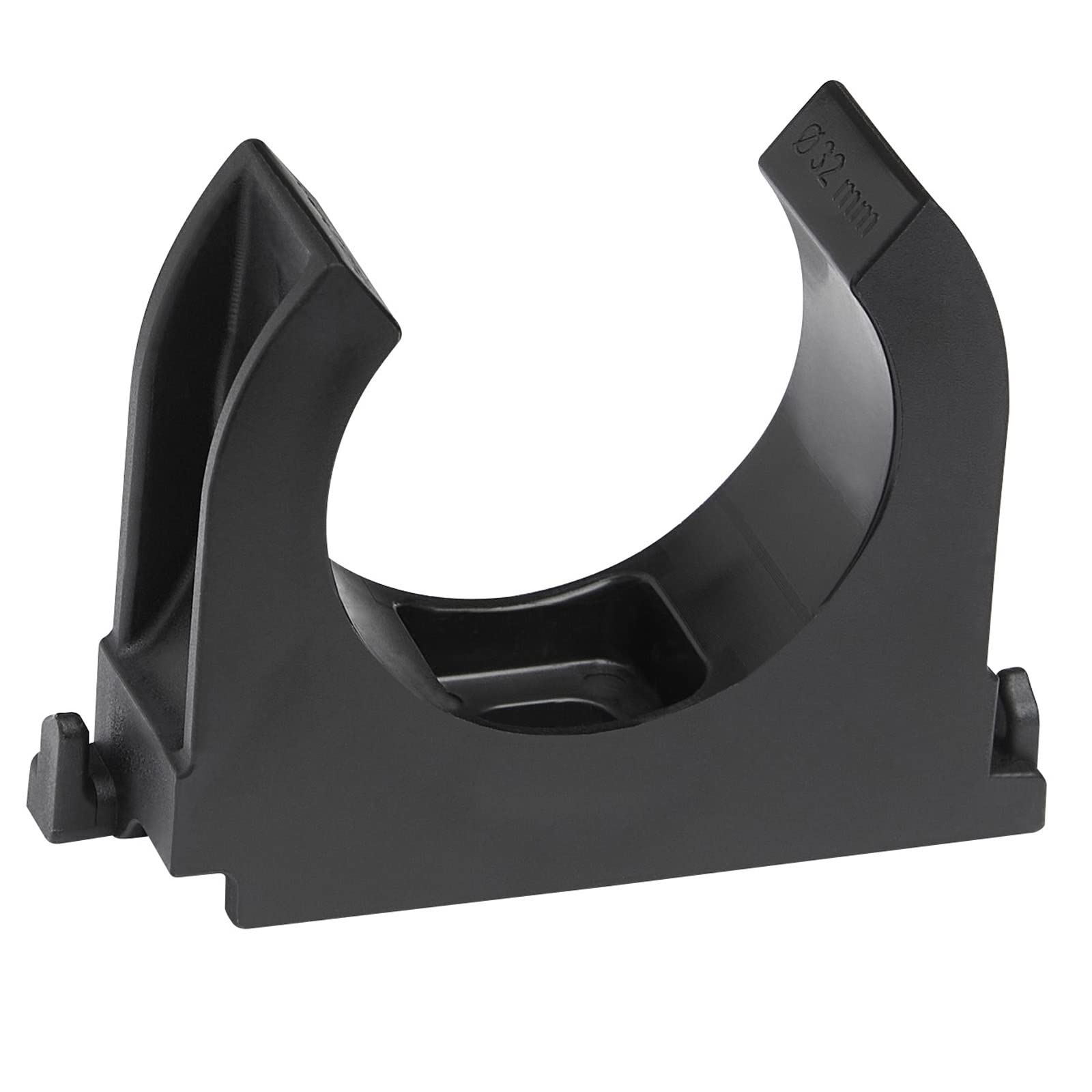 SOMA Pipe Clip Made of Plastic, Black, 32 mm, Pack of 60, Clamping Clamp, Pipe Clamp — image 1