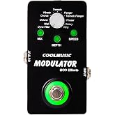 COOLMUSIC A-ME01 Modulator Multi Effects Pedal with 11 Modes Dyna Filter Wah Chorus Tremolo Flanger Phaser Rotary Ring