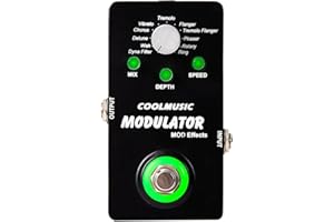 COOLMUSIC A-ME01 Modulator Multi Effects Pedal with 11 Modes Dyna Filter Wah Chorus Tremolo Flanger Phaser Rotary Ring