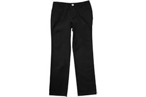 French Toast Girls Adjustable Waist Stretch Twill Straight Leg Pant (Standard & Plus)