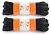 OrthoStep Oval Athletic Black 36 inch Shoelaces 2 Pair Pack