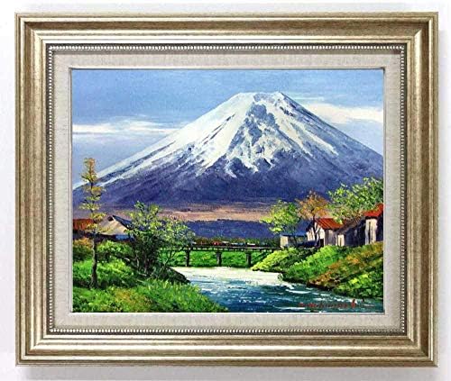 小林幸三 忍野富士 F6号 シルバー 受注制作 油彩画 吉祥開運 Kan H018 F6s 富士山 風景画 待望 油絵 お正月