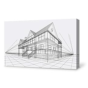 Construction Sketches Home Artwork for Living Room Bedroom