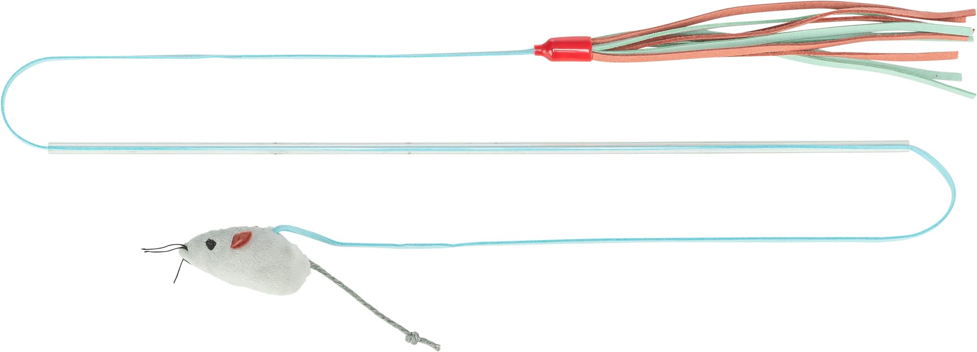 Trixie Play Rod with 2 Toys - Flexible Position, Catnip Stimulated, Plush/Fleece/Plastic, 40cm - 45746