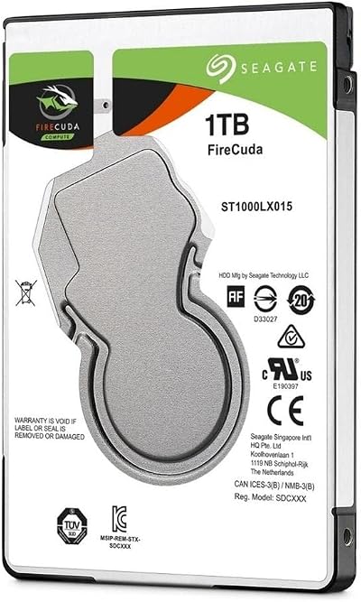 Seagate FireCuda ST1000LX015 1TB 2.5" SATA Internal SSHD 7mm Hard Drive