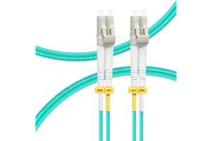 FLYPROFiber- LC to LC Fiber Patch Cable OM4 2M/7ft, Length Options: 0.2m-100m, 10GB Multimode Duplex LC-LC 50/125um Fiber Optic Cable Cord LSZH-2Meter(7ft)