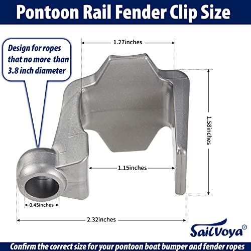 Boat Bumper Clips, Pontoon Boat Fender Clips for Docking, Pontoon Boat