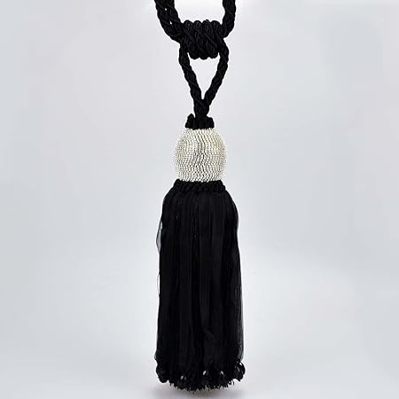 Angraves Large Black Rope Curtain Tassel Tie Back Amazon Co Uk