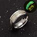 Haluoo Music Luminous Ring Punk Style Glow in The Dark Stainless Steel Wedding Band Ring Musical Note Fluorescence Personality Ring Comfort Fit (10, Gold)thumb 1
