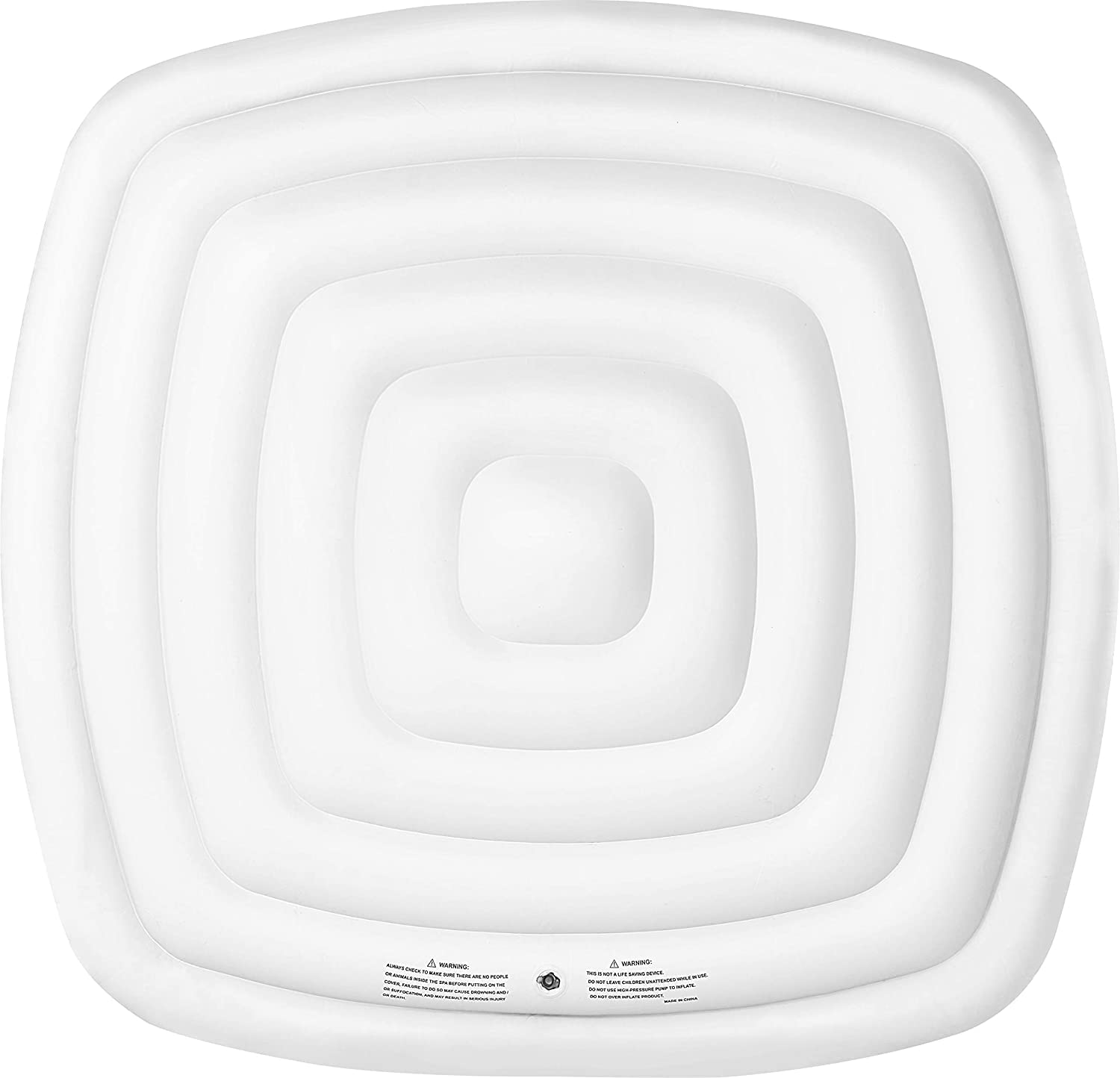 Energy Saving Spa Cover For Mspa Hot Tub Inflatable spa Lid Protective Rain Overflow Heat Insulator Technology 6 People Square Bladder – 160 X 160Cm, White