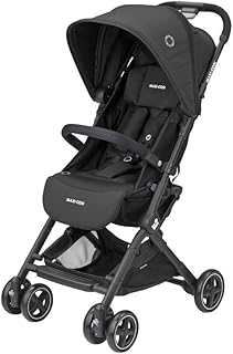 Maxi-Cosi Lara, Buggy mit Liegeposition, ultra-klein zusammenklappbar, ab 6 Monate bis ca. 4 Jahre, max. 15 kg, kompakter Kinderbuggy inkl. Regenschutz und großem Einkaufskorb, essential black