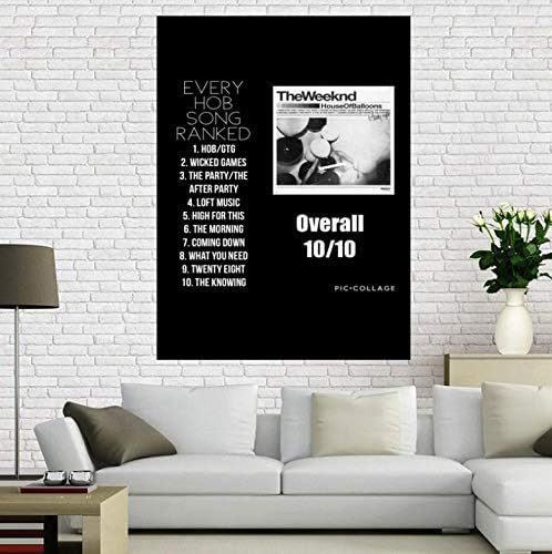 REDWPQ Canvas Poster The Weeknd Trilogy Music Poster Home Decoration Cloth Fabric Wall Poster Print 40X60 Cm Without Frame
