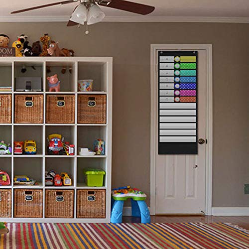 Daily Schedule Pocket Chart Class Schedule with 13 Cards 3+1 Pockets 7