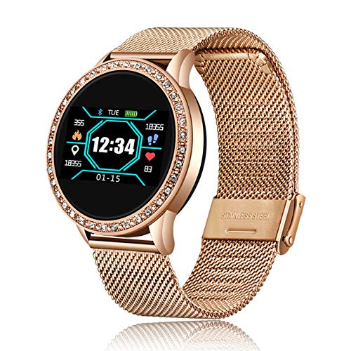 ydsh33 LIGE Smart Watch Women Blood Pressure Heart Rate Monitor Fitness tracker Sport Smart Band Alarm clock reminder Smart wristband,Rose gold