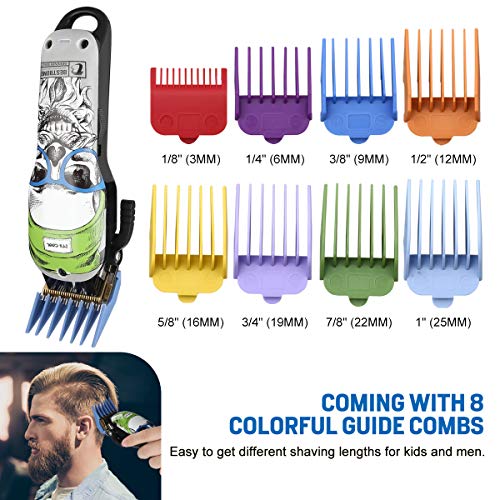 Professional Electric Cordless Hair Clipper for Kids/Men Hair Cutting Kit Set Mens Hair Trimmer Beard Trimmer Hair Cutting & Grooming Kit Rechargeable with Guide Combs Home Barber
