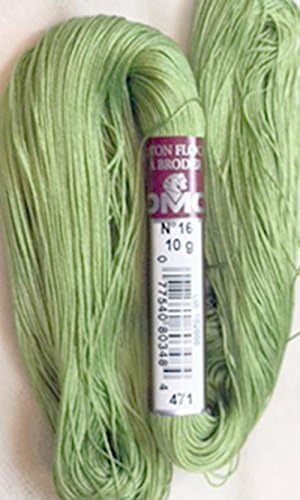 FLOCHE-DMC Coton FLOCHE A BRODER-COLOR-471-AVOCADO Green-Very Light-This Listing is for 1 Hank