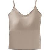 Slimming Camisole for Women Built-in Padded Bra Adjustable Single Strap Cami Tank Top