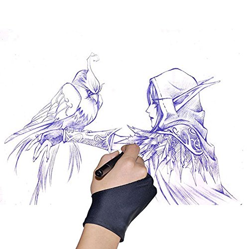 image for LUCKSTAR Artist Glove Pack of 2 - Anti-fouling Drawing Glove Graphic D