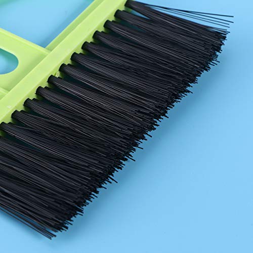 Practical Plastic Mini Broom and Dustpan Set for Desktop Pets Nest Cage Cleaning (Green)