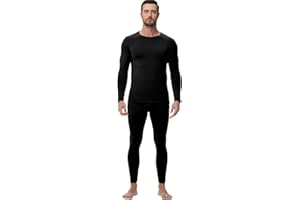 wirarpa Men's Long Johns Thermal Underwear Fleece Lined Base Layer Set Long Sleeve Top and Bottom